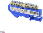 Schelinger 1 modulos, kék DIN sínre szerelhető sorkapocs, 63 A, 500 V BM-A18-TBI-6X09-10P-NI (BM-A18-TBI-6X09-10P-NI)
