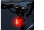 CYCLAMI CY110 USB-ről tölthető hátsó lámpa, féklámpa funkcióval, 60 lumen, gumipántos, fekete
