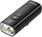 CYCLAMI BR-1200 USB-ről tölthető első lámpa, alu házas, gumipántos, 1200 lumen, fekete