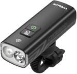 CYCLAMI CYC2200 USB-ről tölthető első lámpa, alu házas, gumipántos, power bank, 2200 lumen, fekete