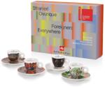 illy Foreigners Everywhere cești cappuccino cu farfurii 4 x 160 ml
