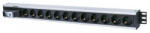 Manhattan elosztó - Vertikális Rackmount elosztó, 12 aljzat, 1.6m, PDU (711449) (711449)