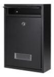 VIRONE MB-3/B Kis BALI postaláda névtáblával, horganyzott acél, fekete (MB-3/B)