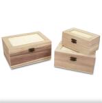  Fa doboz szett 3db-os peremes 12x8x4, 7cm 15, 2x11cmx6, 6cm 19x14cmx8, 5cm
