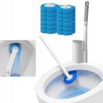 12 db cserélhető tisztítópárna WC-kefe tartóhoz, antibakteriális higiénia (4896022068861)
