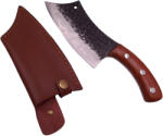 Depox Cutit de vanatoare DEPOX®, lucrat manual, Asian Legacy, 25.5 cm, maner lemn, husa piele ecologica (2136)