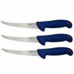 DEPOX Set trei cutite de filetat DEPOX®, Chef's Blade, otel inoxidabil, 30 cm, albastru (2079)