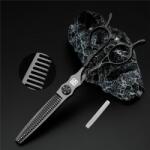  Hajvágó Ritkító olló 6.0 Japán Samurai Black 440C Siccors SB-97230783705