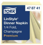 Tork Szalvéta, iparilag komposztálható, 1/4 hajtogatott, 1 rétegű, 39x39 cm, Premium, TORK "LinStyle", pezsgő (KHH959) - officepantry