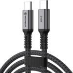 Techsuit Cablu tip C, Ultra Fast Charge, E-marker Chip, 1m - Techsuit TitanSync Pro (CX2) - Gray (KF2364909) - pcone