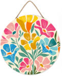 Figured Art Set pictura pe numere rotunda, pe lemn, Motive florale, O30cm (RFA018)