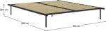  Somiera autoportant, 160x200, negru, metal/mesteacan, KENTAK (0000403922)