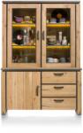  Bufet cu vitrina Farmland stejar 150/35-45/210 cm (39620-RWB) Bufet