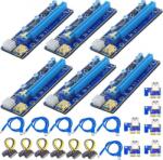 APKLVSR PCI-E Riser LED-es USB 3.0 Kábel Kriptobányász Grafikus Kártyához