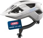 ABUS Aduro 3.0 LED Kerékpáros Sisak Hátsó Lámpával - Városi Sporthelmet Férfiaknak és Nőknek - L méret (58-62 cm), Fehér