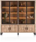  Bufet cu vitrina Pavarotti stejar 210/42/210 cm (51589-BRN) Bufet