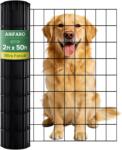 ARIFARO hegesztett drótháló kerítés tekercs 1, 2x15, 2 m, 5x7, 5 cm szemméret, 2 mm PVC bevonatú, tűzihorganyzott