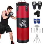IKIJM Falra szerelhető boxzsák tartó MMA edzéshez - töltetlen - piros - 100 cm