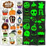 Acevegue Halloween világító tetoválás szett - 408 db
