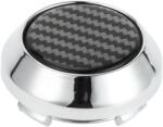 ABSOPRO univerzális kerékközép kupak szénszálas mintázat, ezüst - 64 mm