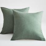 SOULFUL Zsályazöld SOULFUL pamut párnahuzat, 80x80 cm