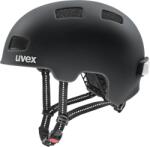 uvex City 4 kerékpáros sisak LED lámpával - fekete matt - 55-58 cm