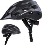 Dunlop kerékpáros sisak LED világítással - M (55-58 cm), fekete