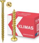 KLIMAS Torx faforgácslap csavar süllyesztett fejjel, sárga - 6x120 mm, 100 db