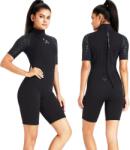 ZCCO 3 mm-es neoprén wetsuit rövid ujjú, hátoldali cipzárral - fekete - XS-es méret