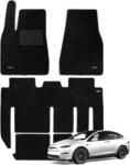 WENNEBIRD Prémium Szőnyeg Szett Tesla Model X 7-üléses (2021-2024) - Vízálló, Csúszásgátló, 1, 52 cm Vastag Padlószőnyeg, 4 db-os Garnitúra