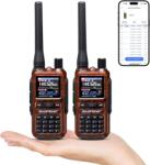 Baofeng GT-5R Mini kézi amatőr rádió, 999 csatorna, USB-C töltés, borostyánsárga - 2 db (GT-5R)