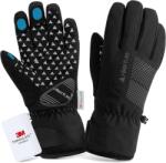 HIKENTURE téli kerékpáros kesztyű 3M Thinsulate, vízálló, touchscreen - fekete - M-es méret