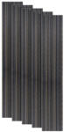 Naimeed Company Set 5 panouri decorative, lamelar, polimer rigid, D5497, 270x12x1cm, Negru (DF-D5497)