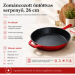 Perfect Home Zománcozott Öntöttvas piros serpenyő 26cm