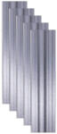 Naimeed Company Set 5 panouri decorative, lamelar WPC, D6228, 260x18x1.8cm, Gri metalizat (DF-D6228)