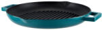 Perfect Home Zománcozott öntöttvas grill szeletsütő 31 cm, csőrös, türkizkék