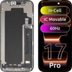 JK Display cu Touchscreen JK pentru Apple iPhone 17 Pro, cu Rama, Versiune LCD In-Cell IC Movable, Negru - koubsolutions