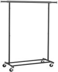 SONGMICS Suport pentru haine cu roti Songmics, reglabil, metalic, negru, 90 kg (2114_1) Pantofar