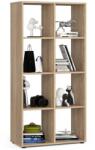 AKORD Biblioteca cu 8 rafturi din placa laminata, stejar, 70, 5x33x144 cm, Quad (384139-AK) Biblioteca