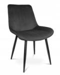 Jumi Scaun Viva pentru bucatarie si living, catifea neagra, 54x61x83 cm (CM-910423)