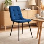 ARTOOL Scaun bucatarie si living Artool Kara, catifea bleumarin, metal negru (3689_1)