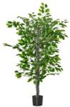 art Planta artificiala ficus verde cu ghiveci stabil, aspect realist, 135 cm (AR127087)
