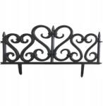 GardenLine Gard decorativ de gradina din plastic negru, set 4 buc, 59, 5x37 cm (DOS6917N)