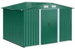 ART Magazie de gradina din otel cu baza inclusa, verde, 258x206x178 cm (AR006559)