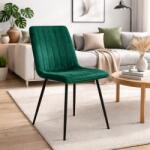 ARTOOL Scaun dining Artool Lava, catifea verde, picioare metal negru, 43x51x90 cm (3463_1)
