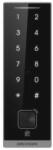 Hikvision Kártyaolvasó EM, DESfire, Mifare (13.56 MHz); RS485 vagy Wiegand kimenet; QR kód olvasó; Bluetooth; PIN (DS-K1105EDKB-QR)
