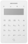 Hikvision Buszos LCD+LED kezelő AX Hybrid Pro G2 központokhoz, 2 vezetékes zóna, 1 PGM kimenet (DS-PK501LTM-HWE)