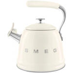 SMEG Ceainic cu fluier Smeg WKF01CR, 2, 3 l, Inductie, Maner rece, Otel, Crem (WKF01CR)