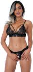 Daring Intimates Bra and Crotchless panty set, S/M