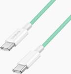 LogiLink USB 2.0 Type-C kábel, C/M - C/M, 480 Mbps, 60W, nejlon, zöld, 1, 5 m (CU0348) - primanet